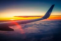 Airplane flying